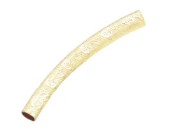 Gold Filled Round Tube Ornate Curved Spacer 30mm