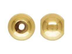 Gold Filled Silicone Stopper Round Bead 4mm Pack of 5