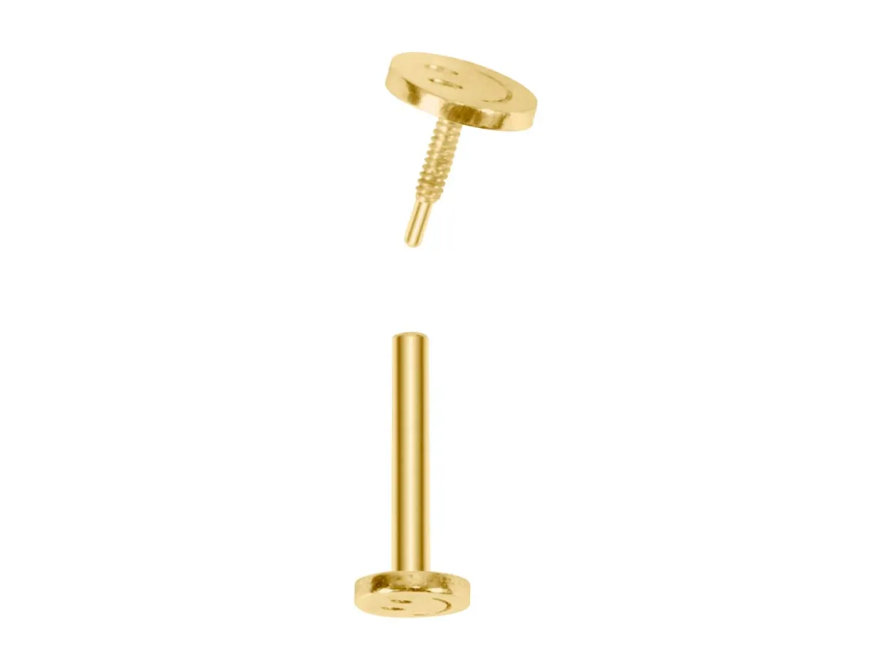 Gold Filled Smiley Face Labret Tube 3mm