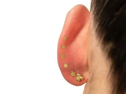 Gold Filled Smiley Face Labret Tube 3mm