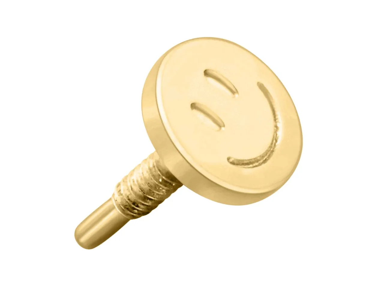 Gold Filled Smiley Labret Stud Earrings