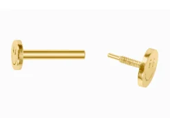 Gold Filled Smiley Labret Stud Earrings