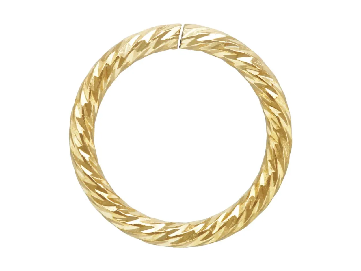 Gold Filled Sparkle Open Jump Ring 8mm