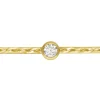 Gold Filled Sparkle Stacking 2mm White Cubic Zirconia Ring Large