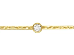 Gold Filled Sparkle Stacking 2mm White Cubic Zirconia Ring Large