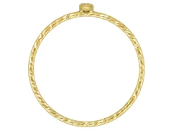 Gold Filled Sparkle Stacking 2mm White Cubic Zirconia Ring Large