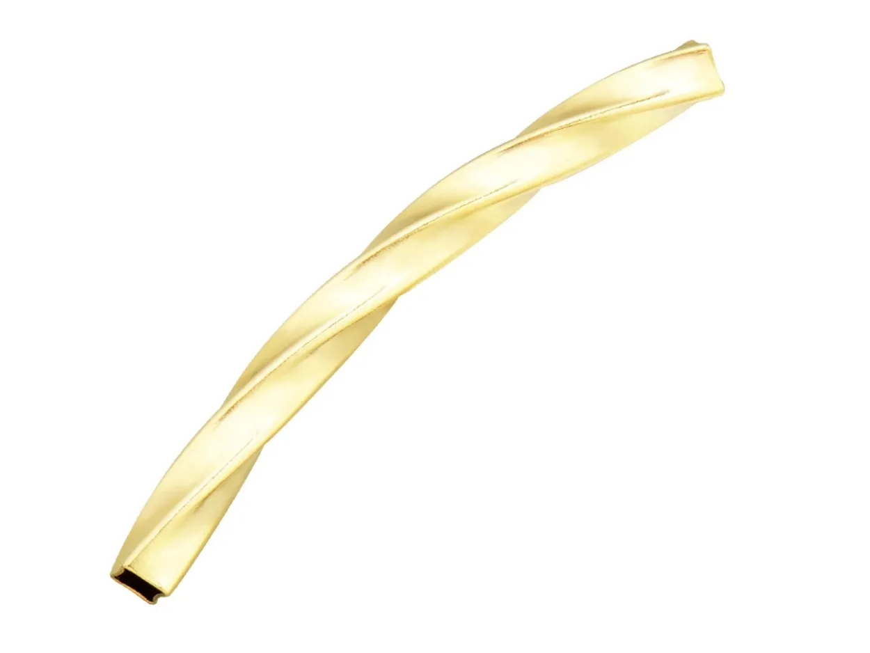 Gold Filled Square Tube Twisted Curved Spacer 30mm