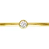 Gold Filled Stacking 2mm White Cubic Zirconia Ring Medium