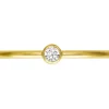 Gold Filled Stacking 2mm White Cubic Zirconia Ring Large