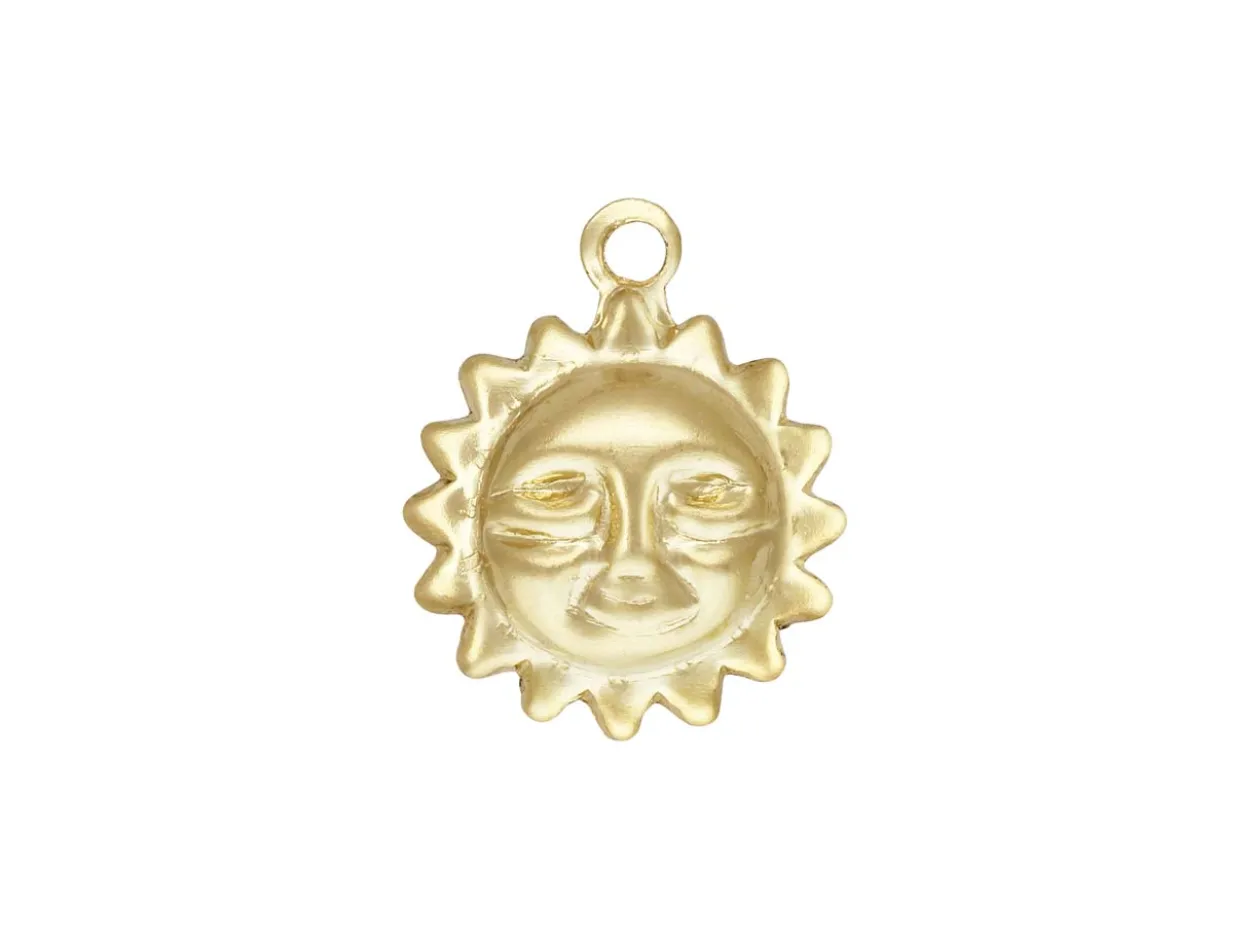 Gold Filled Sun Charm 8mm