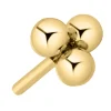 Gold Filled Trinity Ball Labret Tube 3mm