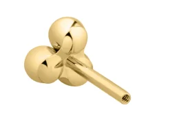 Gold Filled Trinity Ball Labret Tube 3mm