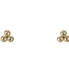 Gold Filled Trio Ball Design Stud Earrings