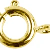 Gold Plated Bolt Rings 7mm Pack of 10