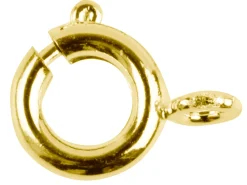 Gold Plated Bolt Rings 7mm Pack of 10