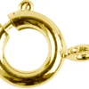 Gold Plated Bolt Rings 9mm Pack of 10