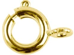 Gold Plated Bolt Rings 9mm Pack of 10