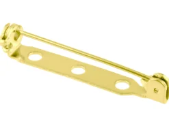 Gold Plated Brooch Pins 3 Hole 30mm Pack of 6