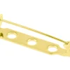 Gold Plated Brooch Pins 3 Hole 25mm Pack of 6