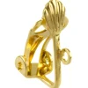 Gold Plated Fan Ear Clip Fitting With Open Ring Pack of 10