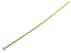 Gold Plated Head Pins 50mm Pack of 50