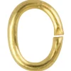 Gold Plated Jump Ring Oval 4mm Pack of 100 4mm X 3mm