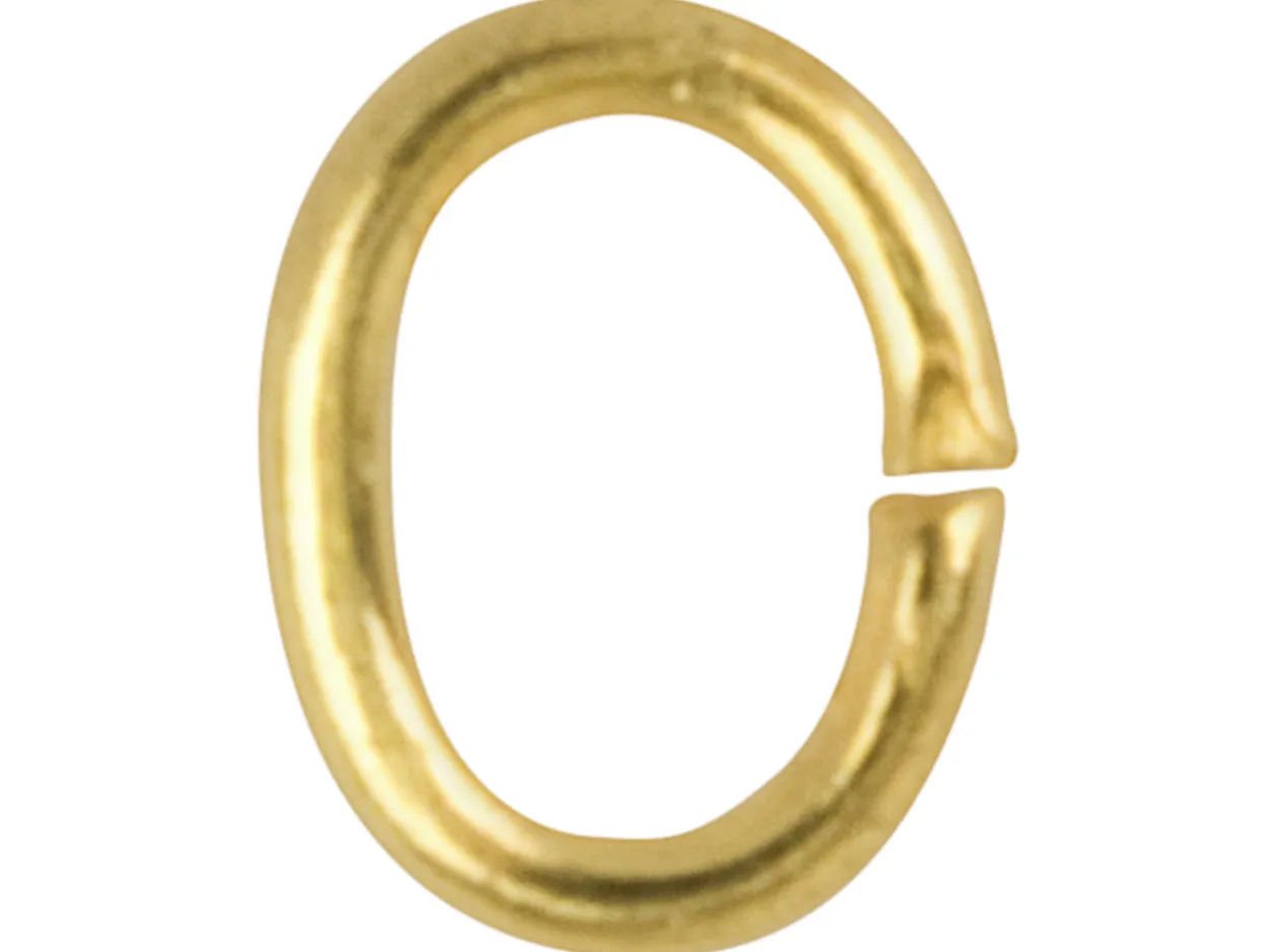 Gold Plated Jump Ring Oval 4mm Pack of 100 4mm X 3mm