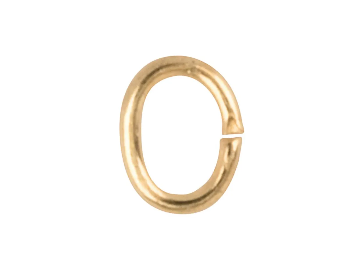 Gold Plated Jump Ring Oval 4mm Pack of 100 4mm X 3mm