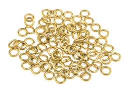 Gold Plated Jump Ring Round 5.00mm Pack of 100 Gauge 0.95mm