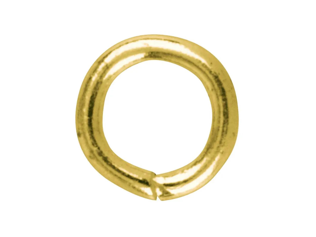 Gold Plated Jump Ring Round 5.00mm Pack of 100 Gauge 0.95mm