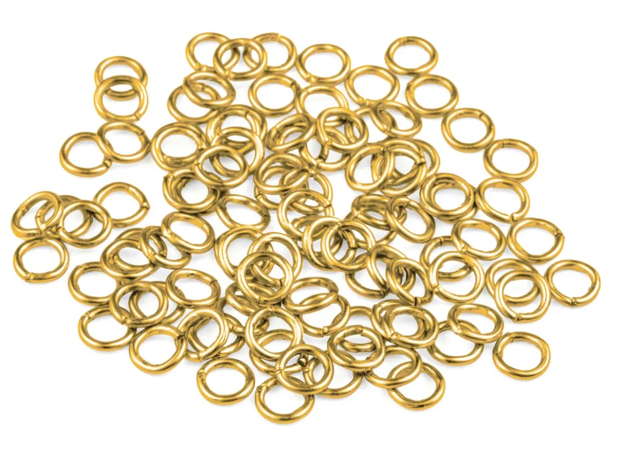 Gold Plated Jump Ring Round 7mm Pack of 100