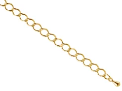 Gold Plated 4.5mm Extension Chain 3.3"/8.5cm With Dropper Large Unhallmarked