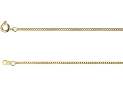Gold Plated 1.8mm Filed Curb Chain 18"/45cm Unhallmarked