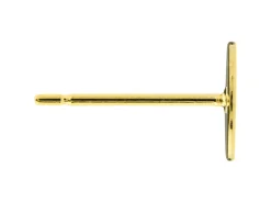 Gold Plated 7mm Flat Disc And Post, Pack of 10