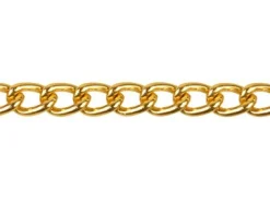 Gold Plated 6.0mm Open Curb Chain Loose 1 Metre Length Unhallmarked