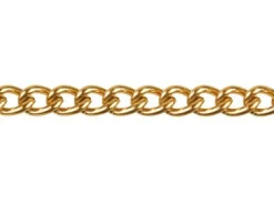 Gold Plated 4.4mm Open Curb Chain Loose 1 Metre Length Unhallmarked