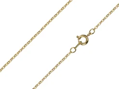 Gold Plated 1.6mm Oval Trace Chain 18"/45cm Unhallmarked