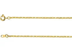 Gold Plated 2.3mm Oval Trace Chain 18"/45cm Unhallmarked