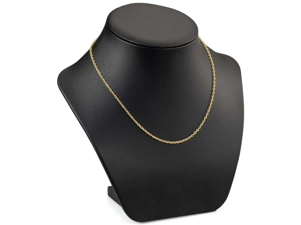 Gold Plated 2.3mm Oval Trace Chain 18"/45cm Unhallmarked