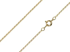 Gold Plated 1.6mm Oval Trace Chain 16"/40cm Unhallmarked