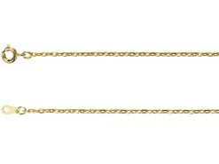 Gold Plated 2.0mm Oval Trace Chain 18"/45cm Unhallmarked