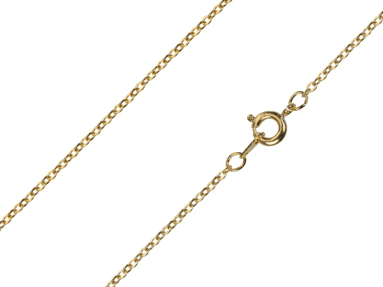 Gold Plated 1.6mm Oval Trace Chain 24"/60cm Unhallmarked