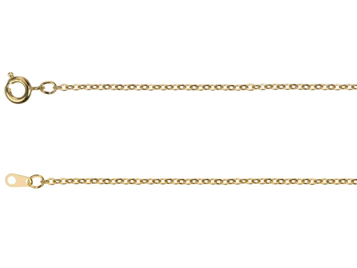 Gold Plated 1.6mm Oval Trace Chain 24"/60cm Unhallmarked