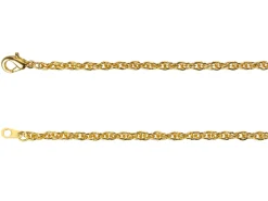 Gold Plated 1.8mm Prince Of Wales Rope Chain 18"/45cm Unhallmarked