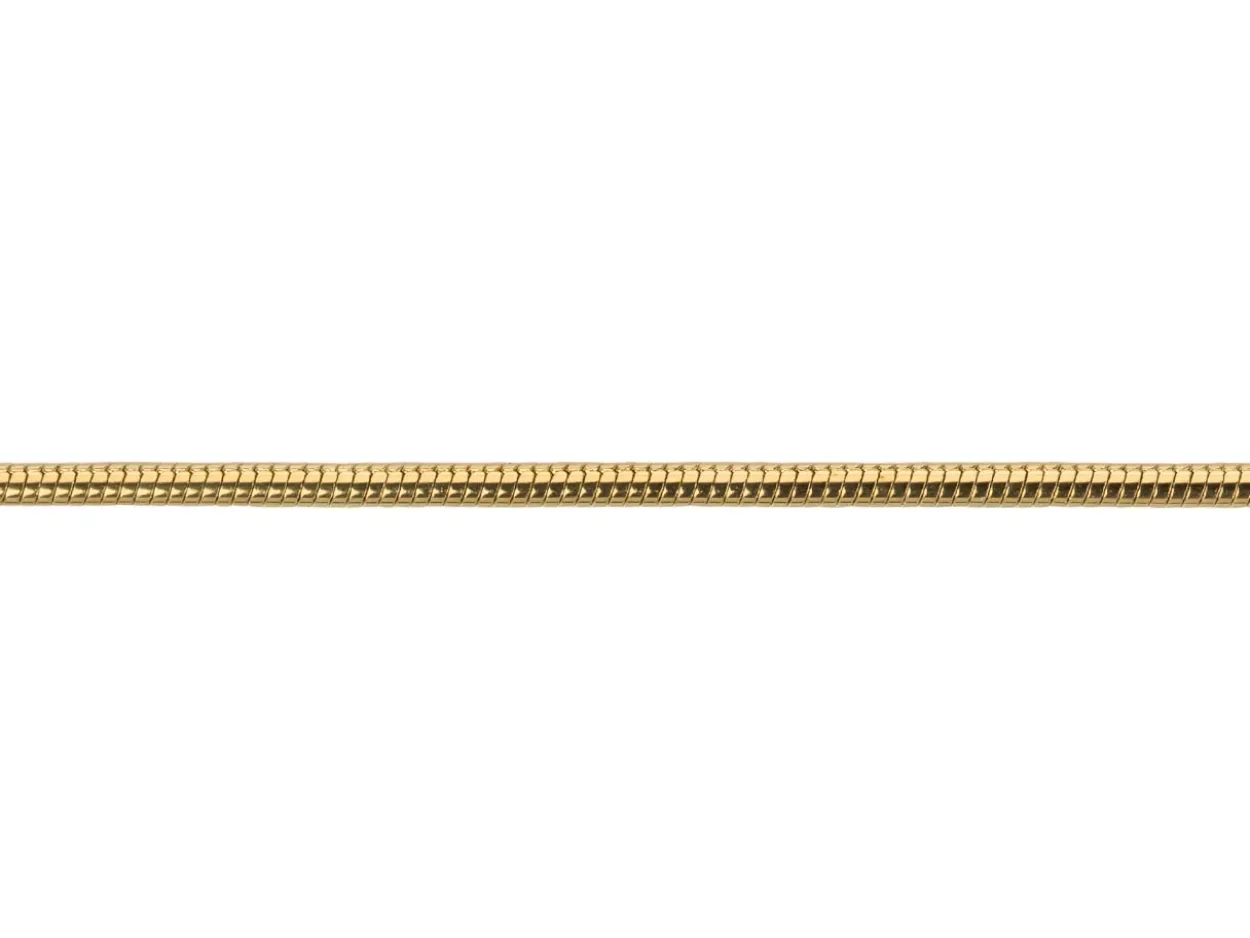 Gold Plated 1.1mm Round Snake Chain 16"/40cm Unhallmarked
