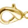 Gold Plated Oval Lobster Trigger Clasp Catch 10mm Pack of 10