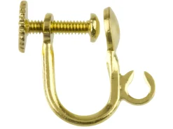 Gold Plated Plain Ear Screw With Ring Pack of 10