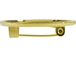 Gold Tone Round Brooch Backs 25mm Pack of 6