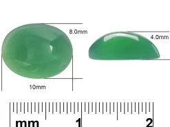 Green Agate, Oval Cabochon 10x8mm