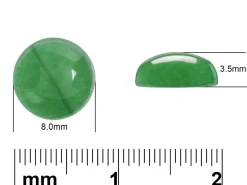 Green Agate, Round Cabochon 8mm
